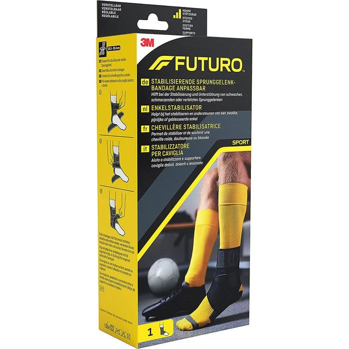 3M FUTURO Fußbandage Sport, 46645, Sprunggelenk, Rechts&links, Schwarz, Einheitsgröße – Bild 4