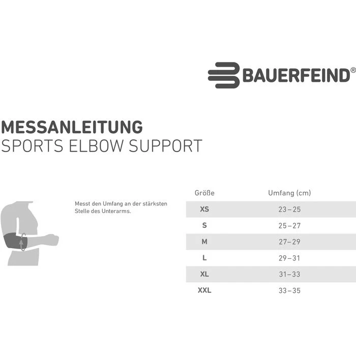 Bauerfeind Ellenbogenbandage Sports Elbow Support, Für Links & Rechts, Blau, Größe M – Bild 7