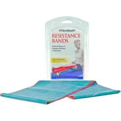THERABAND Fitnessband Ăśbungsband Set 1,5m, Leicht, Medium, Stark, 3 StĂĽck