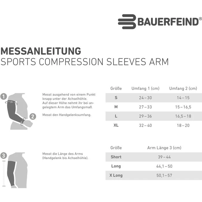 Bauerfeind Armling Sports Compression Sleeves Arm, Gr. XL (x-lang), Pink, Beidseitig Tragbar, 2 Stück – Bild 8