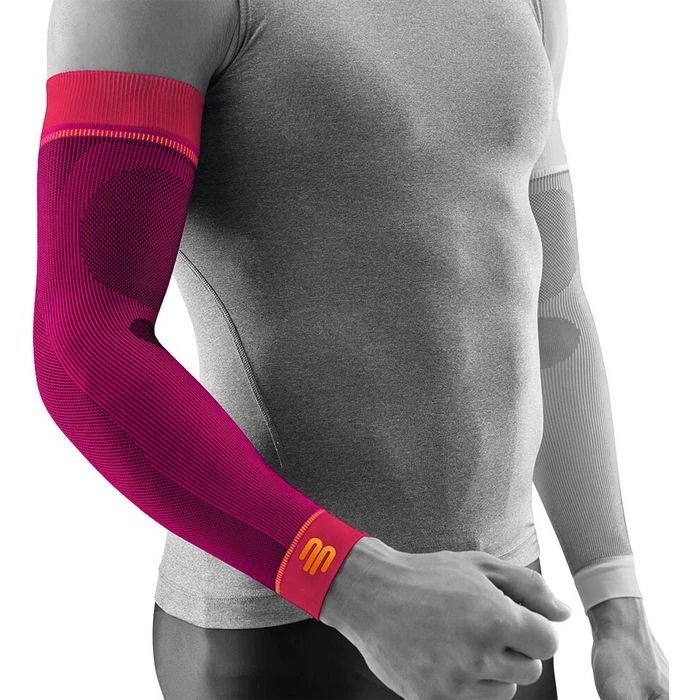 Bauerfeind Armling Sports Compression Sleeves Arm, Gr. XL (x-lang), Pink, Beidseitig Tragbar, 2 Stück – Bild 2