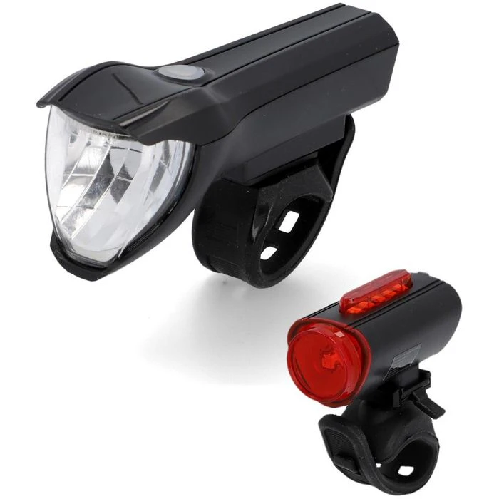 Fischer-MTS Fahrradbeleuchtung 50428, Front-/ Rücklicht Set, LED, 50 Lux, USB-aufladbar