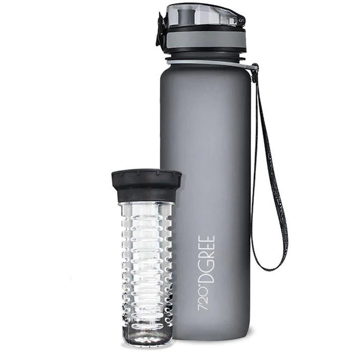 720DGREE Trinkflasche UberBottle Stone Gray, 1 L, Kunststoff, Grau