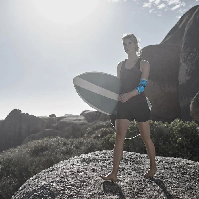 Bauerfeind Ellenbogenbandage Sports Elbow Support, Für Links & Rechts, Blau, Größe M – Bild 4